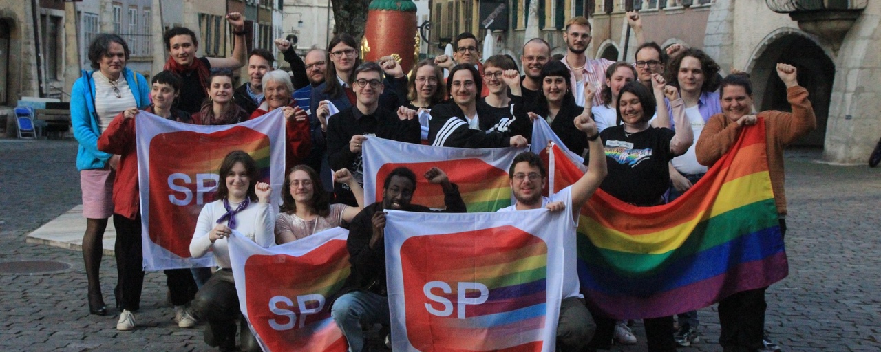 Gruppenbild Mitglieder:Innen der SP queer