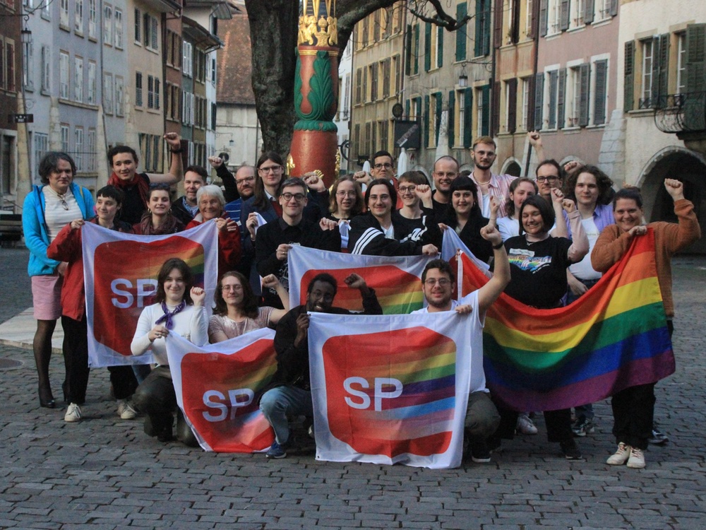 Gruppenbild Mitglieder:Innen der SP queer